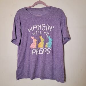 Purple 'Hangin' with My Peeps' T-Shirt Size XL